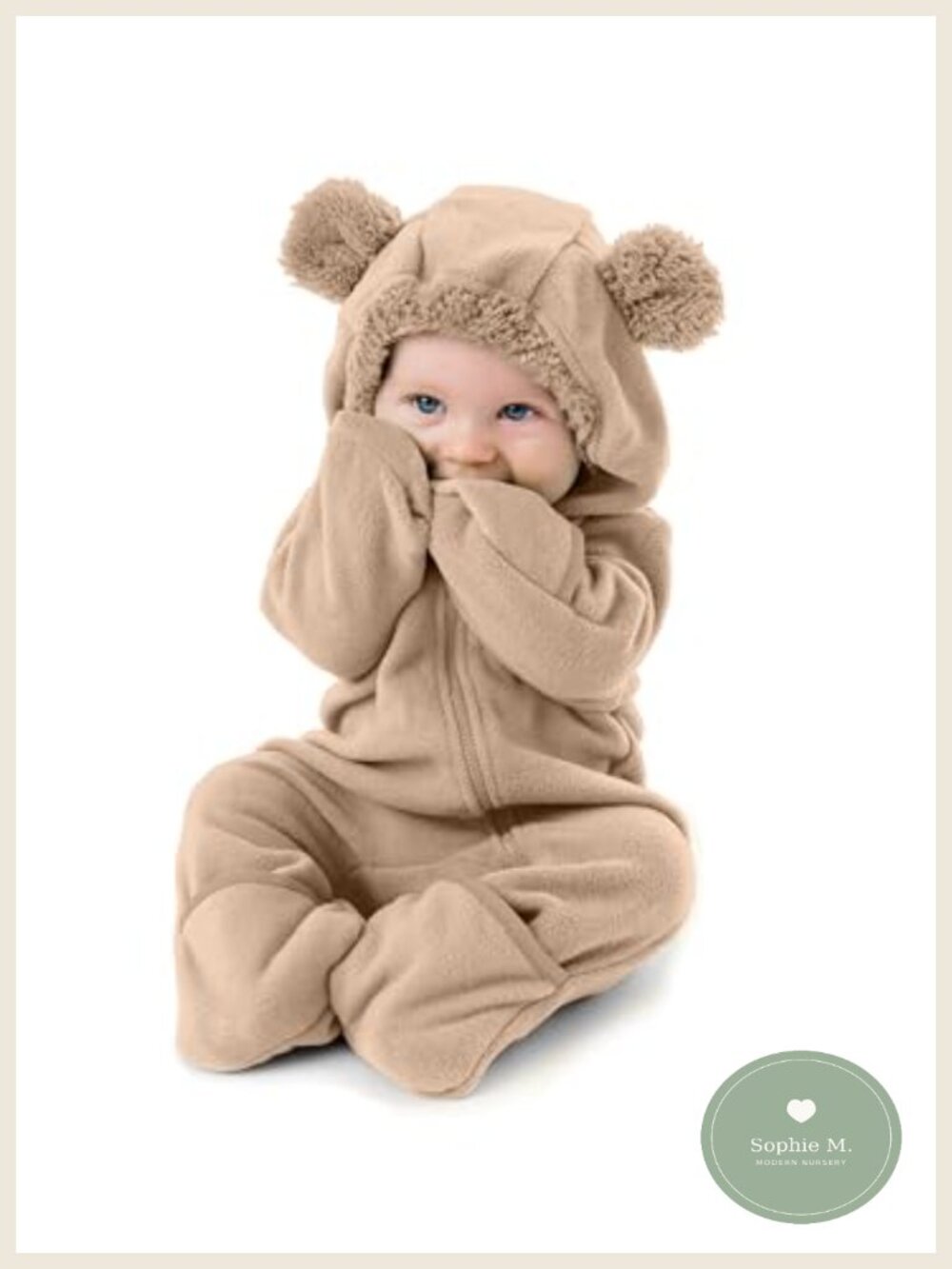 Fleece Bunting Bodysuit Hoodie Baby Romper Convertible Mittens Booties